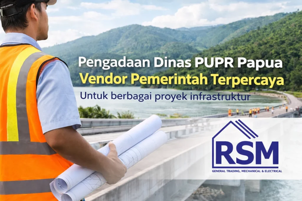 pengadaan Dinas PUPR Papua bersama vendor pemerintah terpercaya Rehobot Sukses Mandiri untuk proyek infrastruktur jembatan